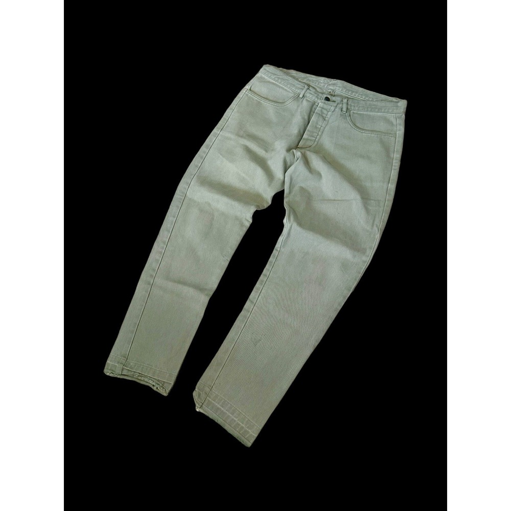 Alex Crane Casual Pants 35"W Men's Twill Sage‎ Green 31" Inseam Cotton *flaws